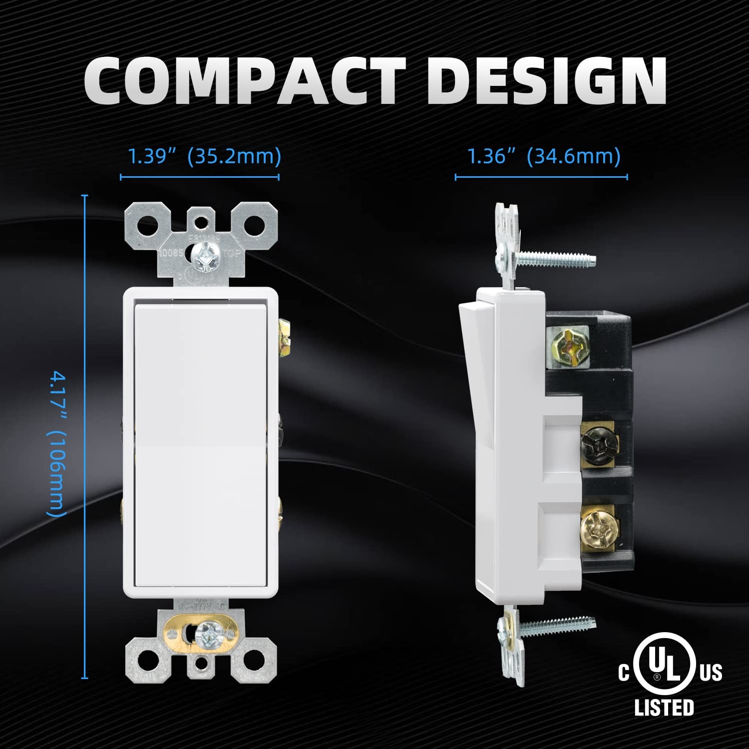 Interruptor De Luz Decorativa De 4 Vias, 15A Mp, 120/277 V, Ac Decorator Roc…