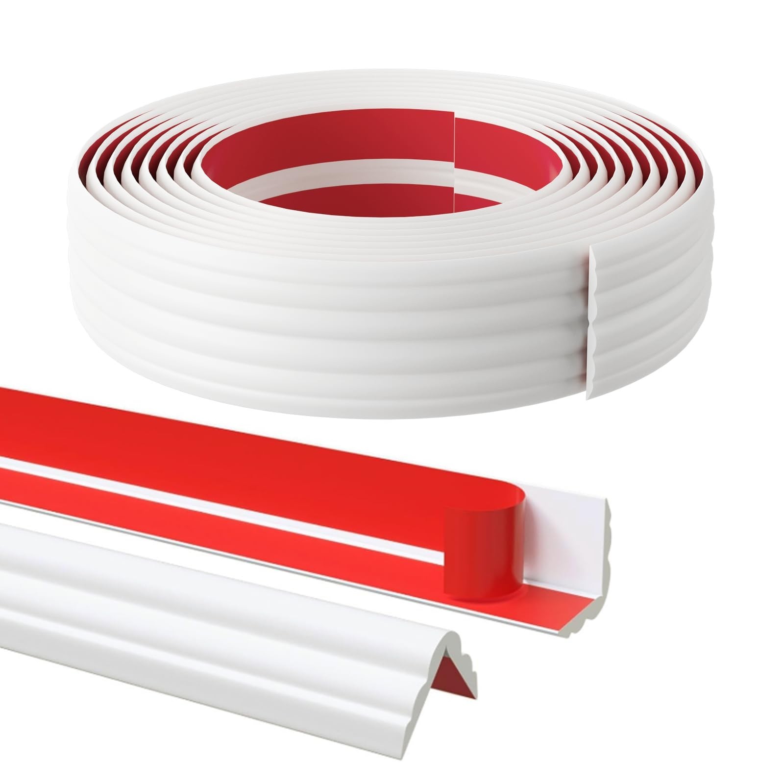 40FT Flexible Wall Corner Protector Trim – Peel & Stick Self-Adhesive Edge Guard