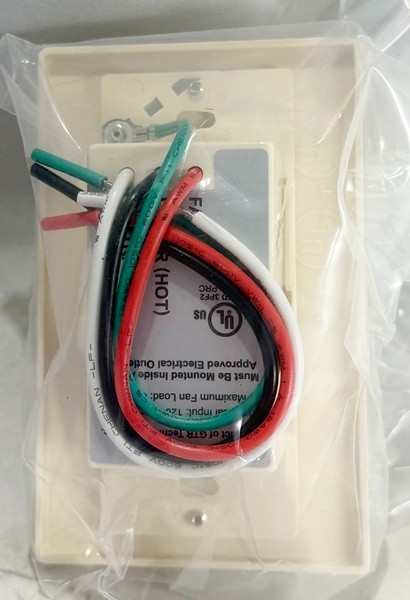 WhisperControl FV-WCD01-A Whisper Control Fan Timer Wall Control – Light Almond