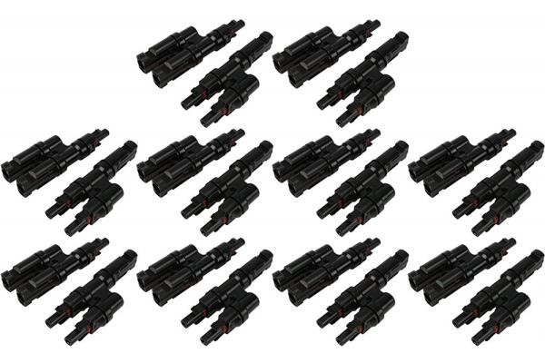 1-10 Pairs Solar Panel T Branch Connectors Cable Splitter Coupler Combiner ZX