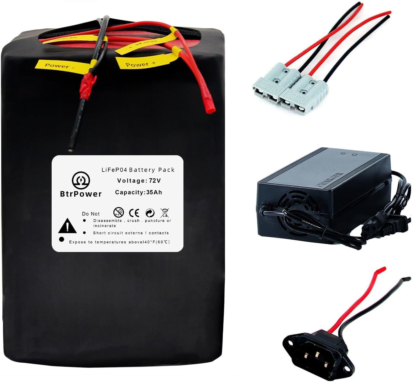 72V 35Ah Battery Lifepo4 for 0-3500W Ele/_ctric Bi /ke Motor Built-in 50A BMS