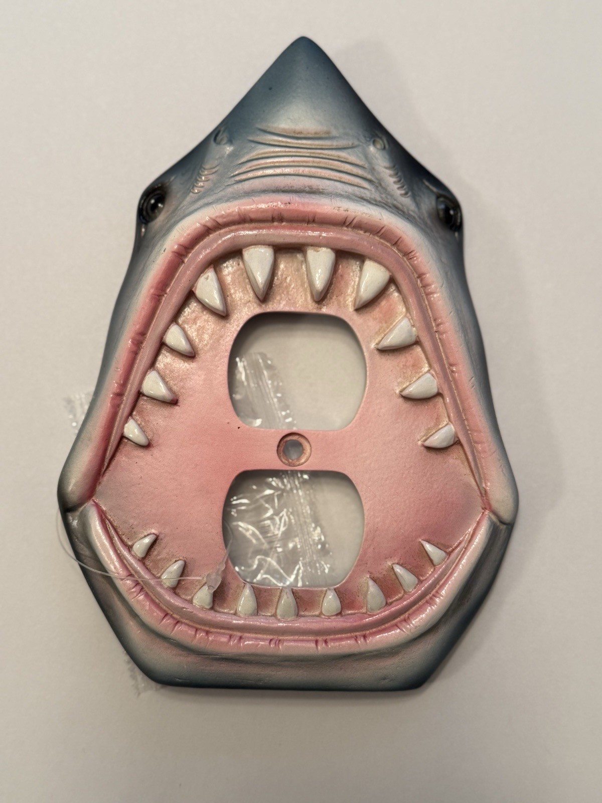 Poly Resin Great White Shark Jaws Wall Outlet