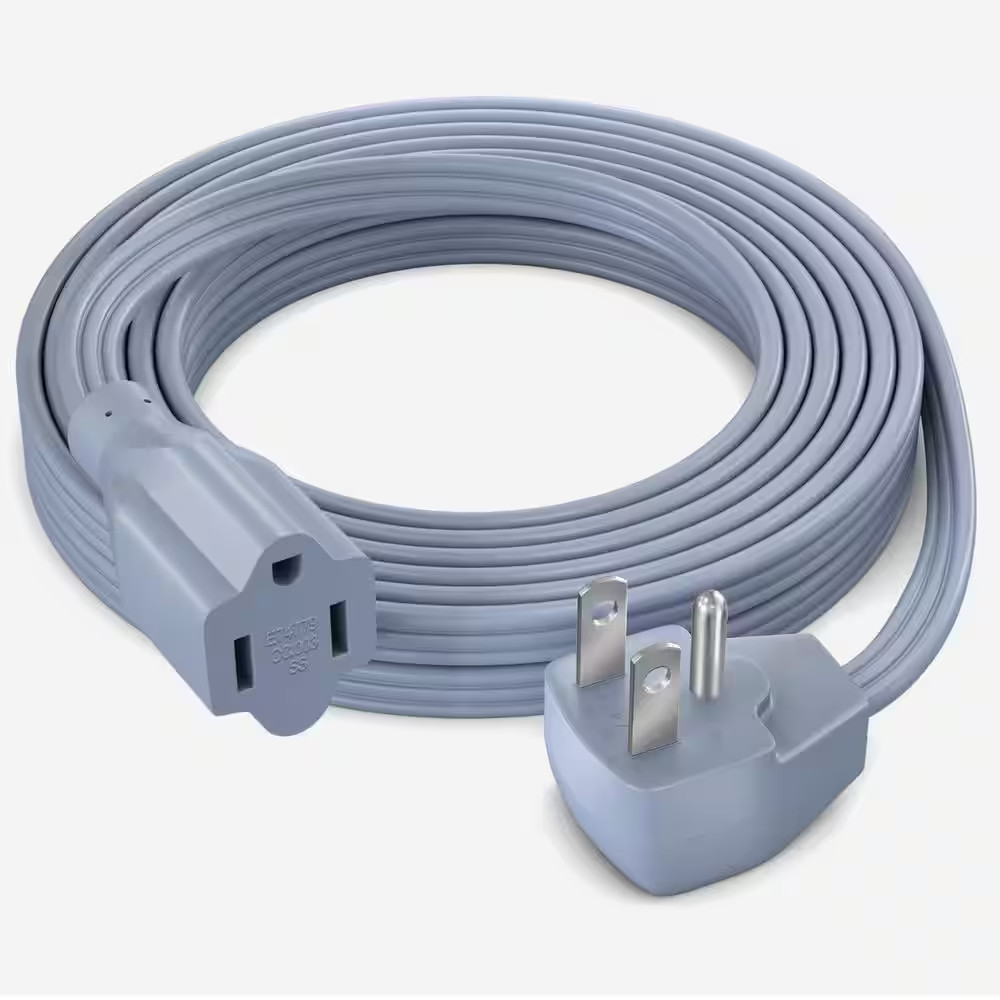 12 Ft. 14 / 3 Medium / Heavy Duty Indoor Extension Cord Flat Plug Flat Wire 15 A