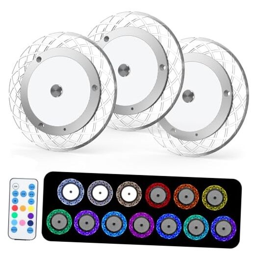 Upgrade 600LM RV Lights Interior, RV Ceiling Dome, 3 Color Multicolor-3Pack