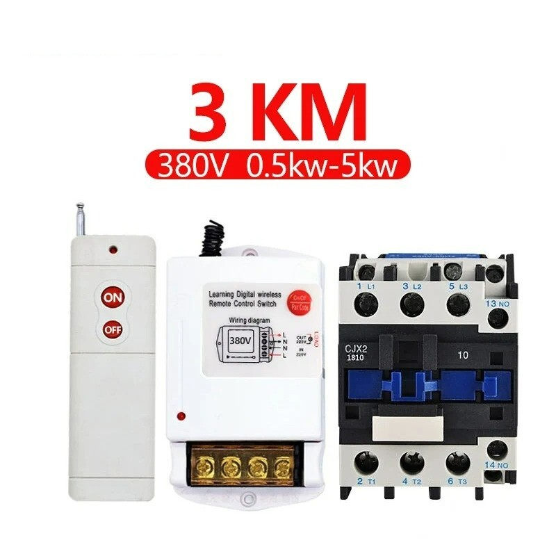 Wireless Remote Control Switch Water Pump Long Range High Power 220/380V 1km-5km