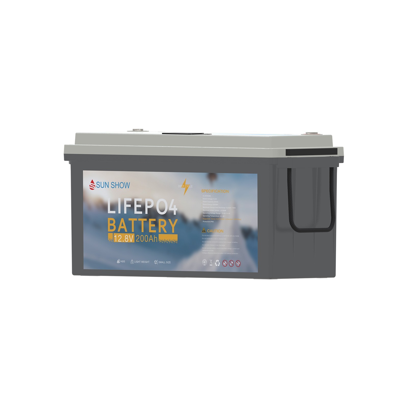 100AH LiFePO4 Lithium Battery IP65 W/ Bluetooth 200AH 300AH RV Solar SANDISOLAR