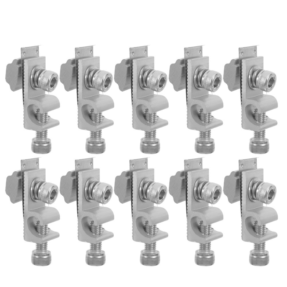 10Pcs Aluminium Alloy Solar Panel Grounding Buckle Terminals Durable