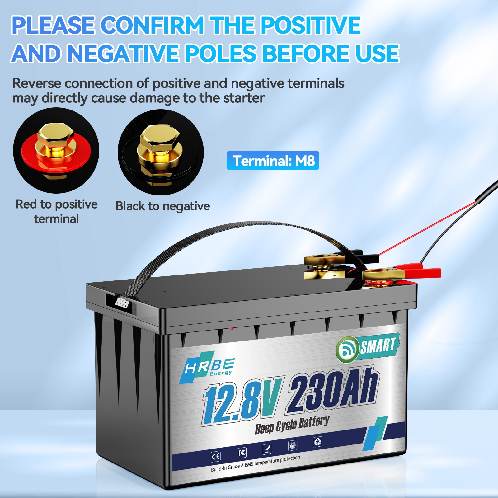 Bluetooth 12V 230Ah LiFePO4 Lithium Battery 200A BMS RV Marine Solar Low Temp
