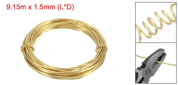 14 Gauge Brass Round Wire 30ft Craft Tarnish Resistant Beading Wires