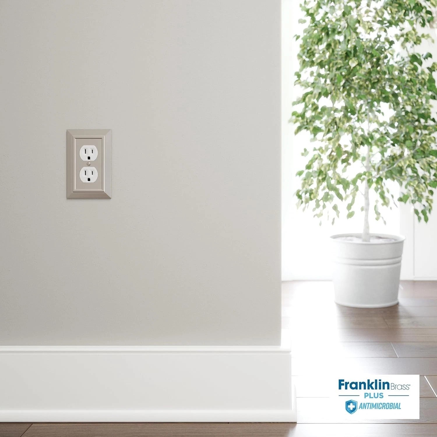 1-Pack Brushed Nickel Wall Plate: Stylish Protection for Single Outlets