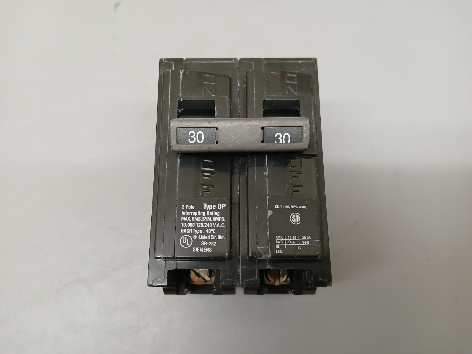 ITE Siemens 30 Amp Q230 2 Pole 30A Type QP Circuit Breaker 120/240V