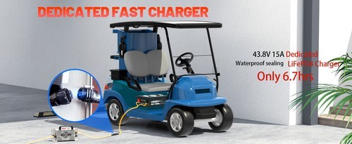 36V 100Ah Lithium Golf Cart Battery Metal Case 200A BMS off-grid UV Club Car ATV