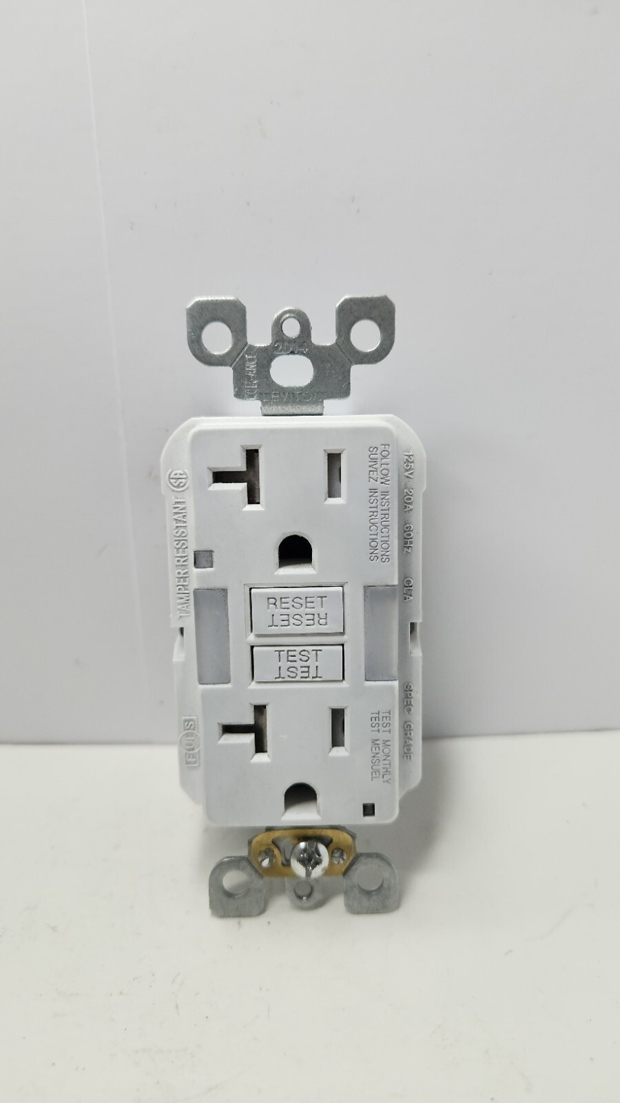 LEVITON GFNL2-W 20A 125V TAMPER RESISTANT GFCI OUTLET NIGHT LIGHT | TESTED ✅️
