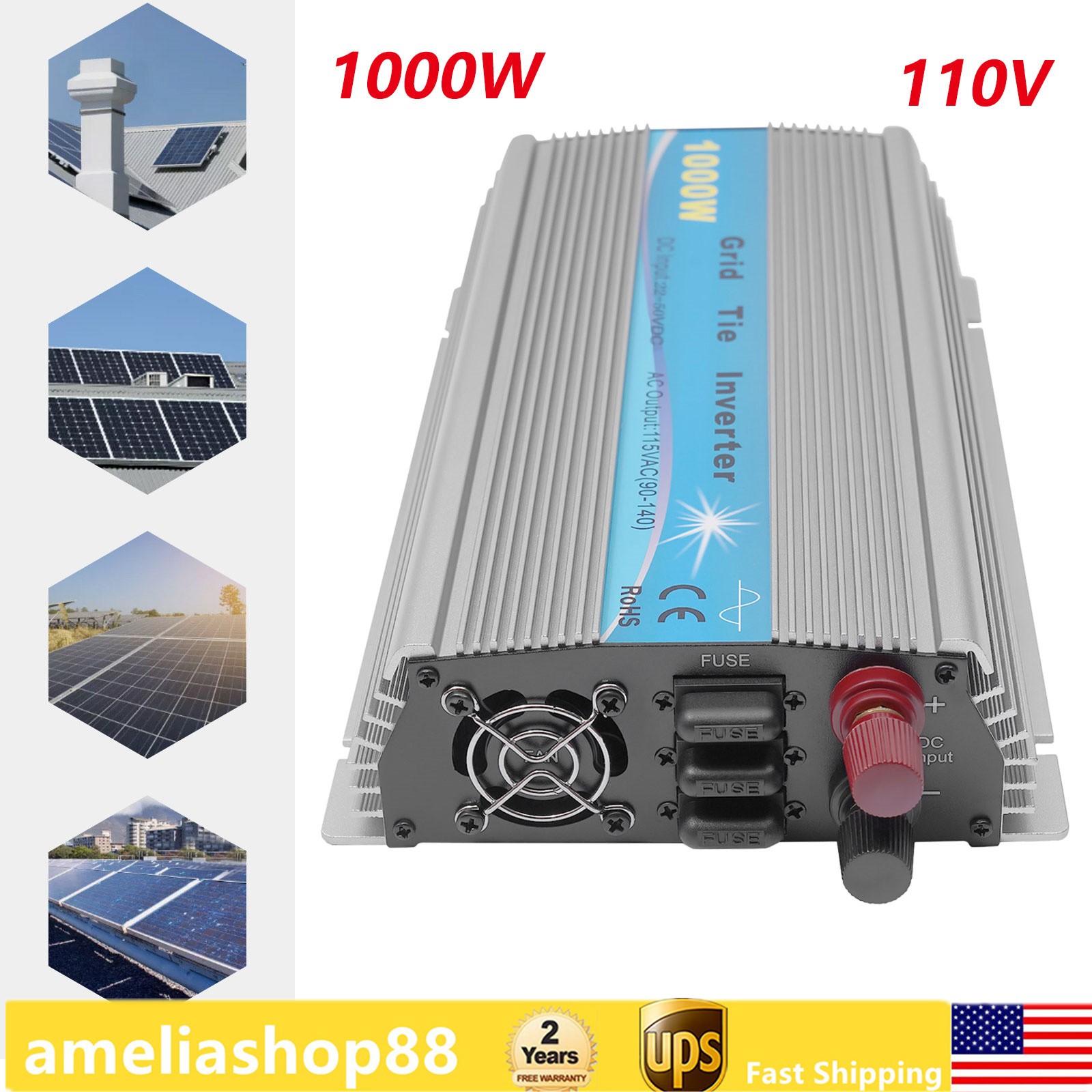 Solar Micro Inverter MPPT Grid Tie Inverter Pure Sine Wave|DC22-50V to AC90-140V