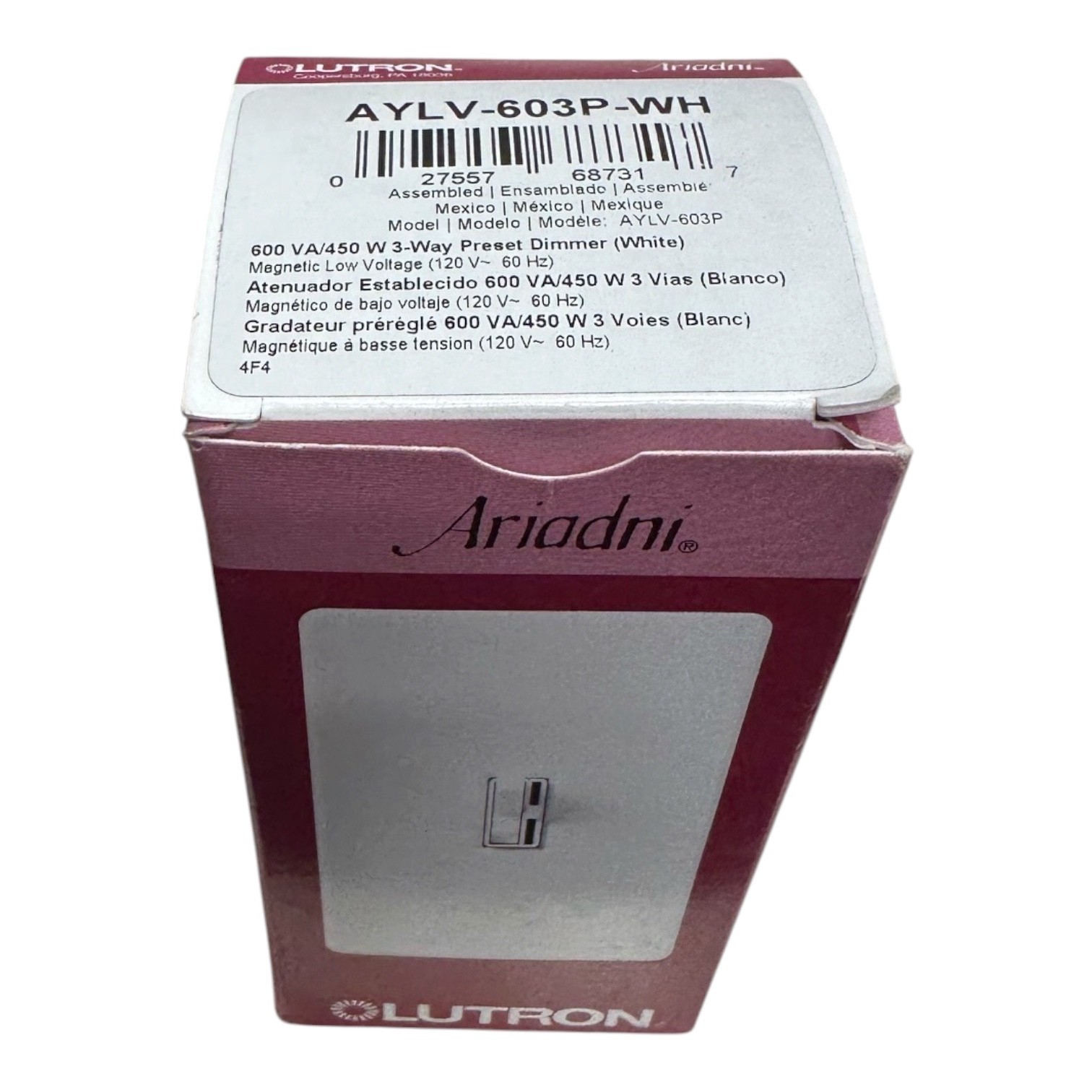New Lutron Ariadni AYLV-603P-WH, 3-Way Preset Dimmer 🔥Fast Shipping🔥