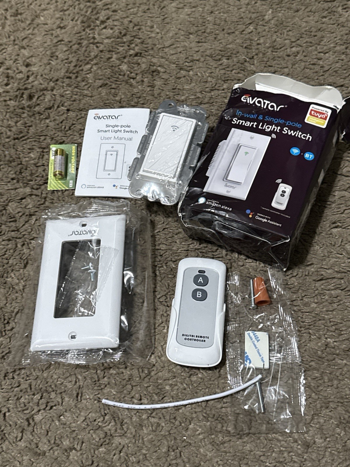 Smart Switch Voice App & Remote Control, Google&Alexa Switch Single-Pole Rocker