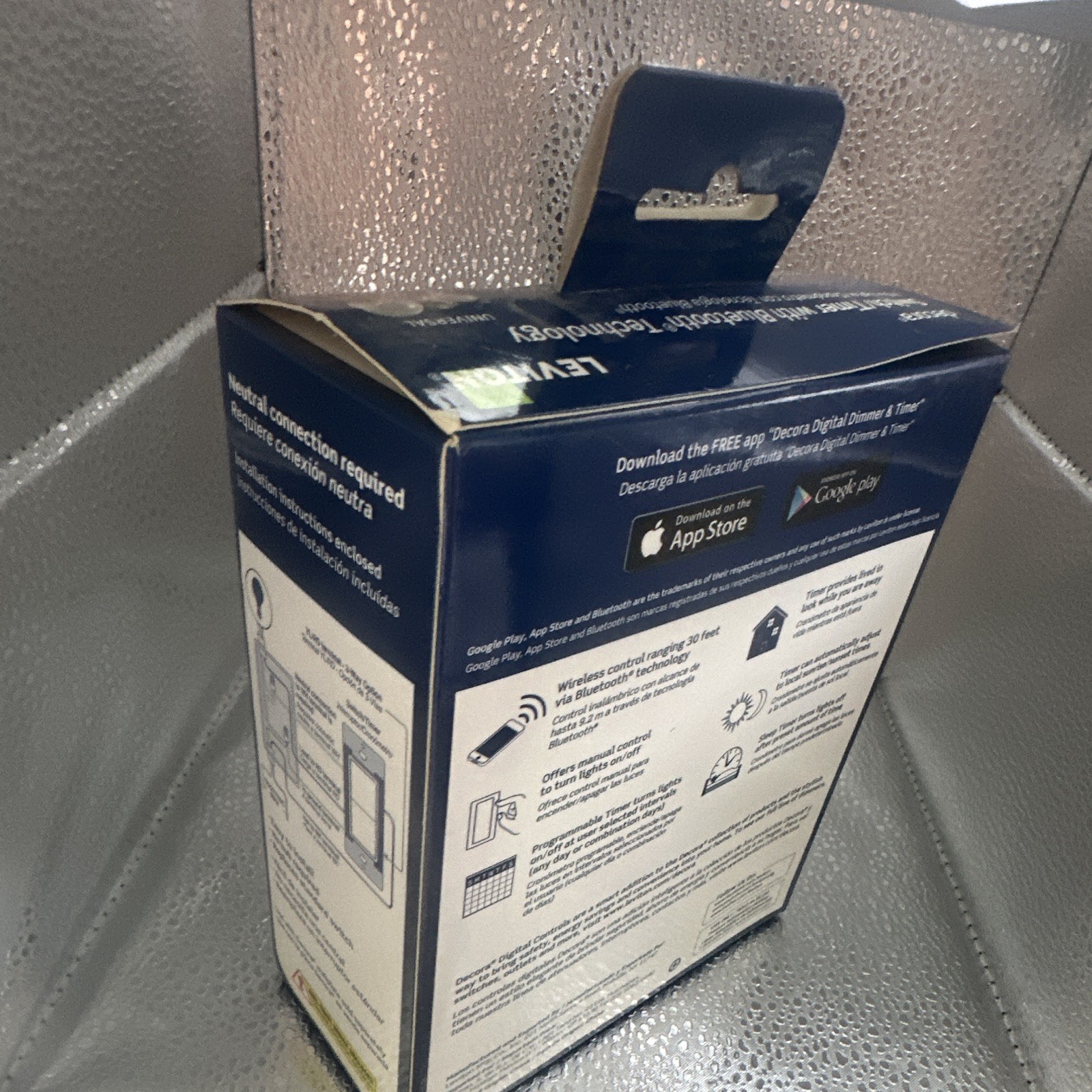 Leviton Decora Bluetooth App-Control Switch/Timer White 120/277VAC DDS15