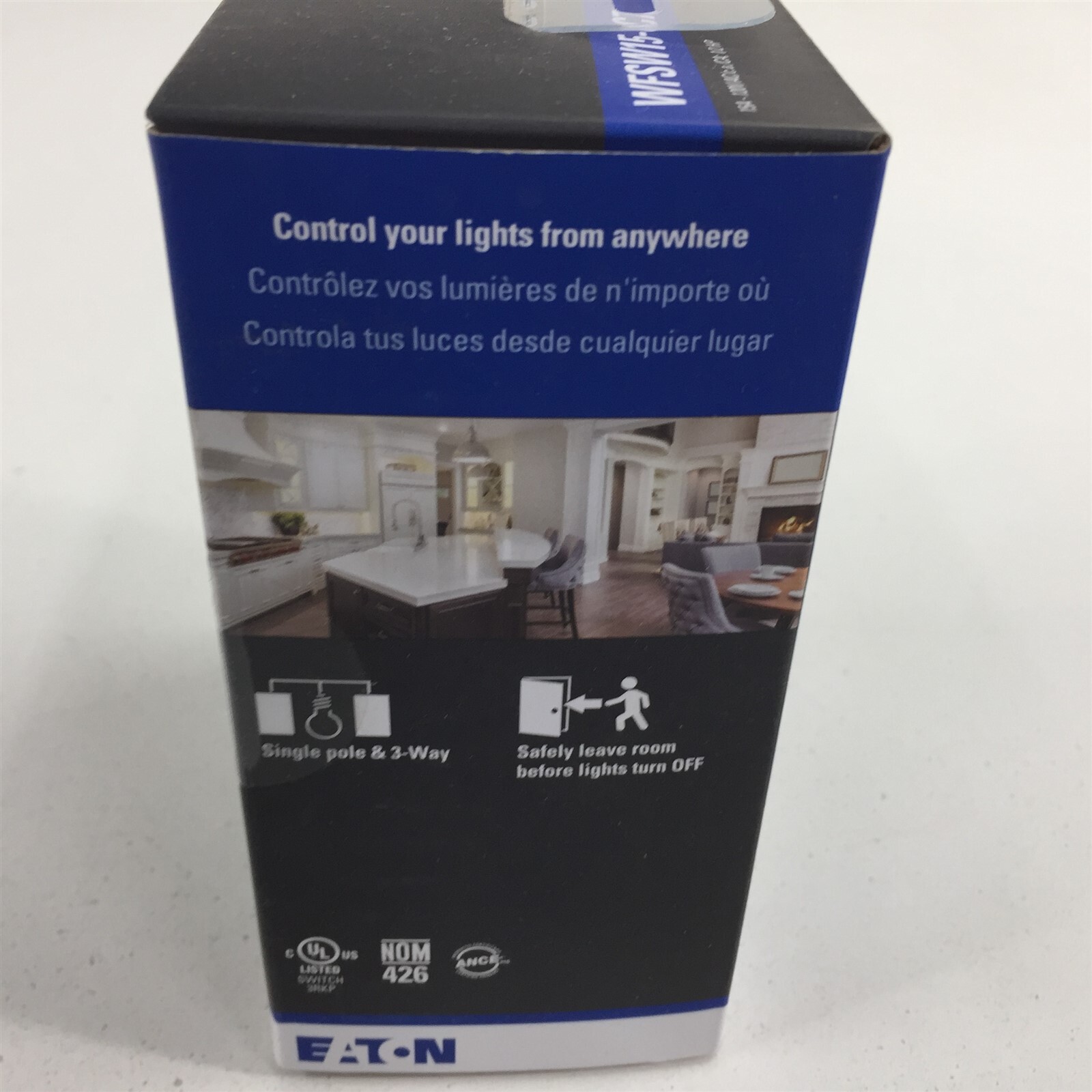 Eaton WFSW15-C7 Wi-Fi Smart Switch Brown Black Gray WFSW15-C7-SP-L Single/3 Way