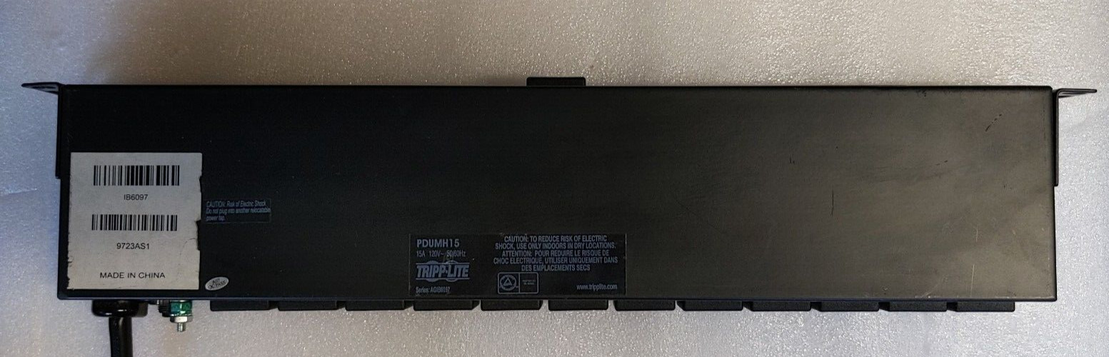 Tripp Lite PDUMH15 1.4kW Metered PDU 120V 13 Outlets 5-15R 5-15P 15ft 1U Rack
