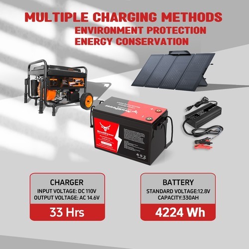 12V 330Ah 300AH LiFePO4 Lithium Battery Bluetooth 200A BMS Solar Off-grid 4224Wh