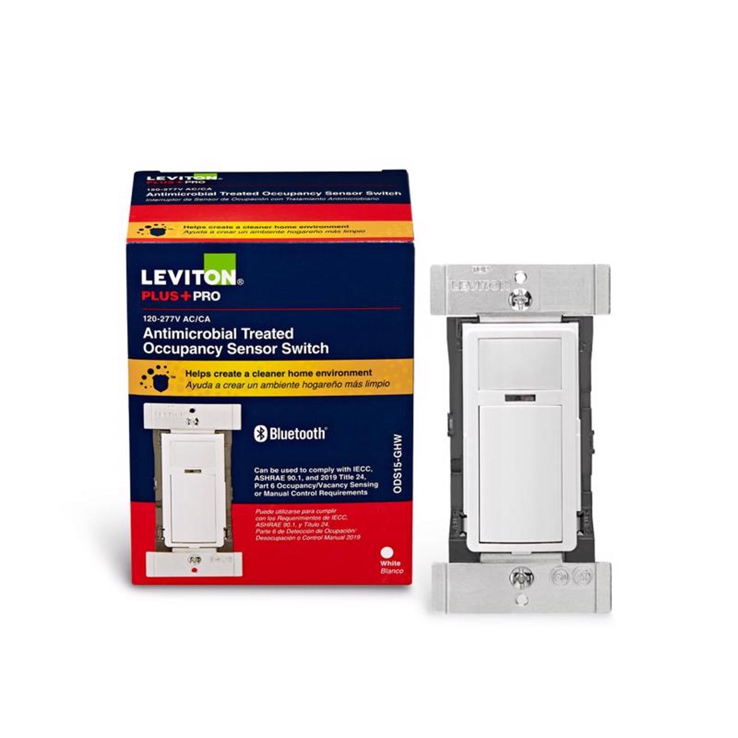 Leviton ODS10-IHW White 120/277V Plastic Occupancy Sensor 4.06 H x 1.75 W in.