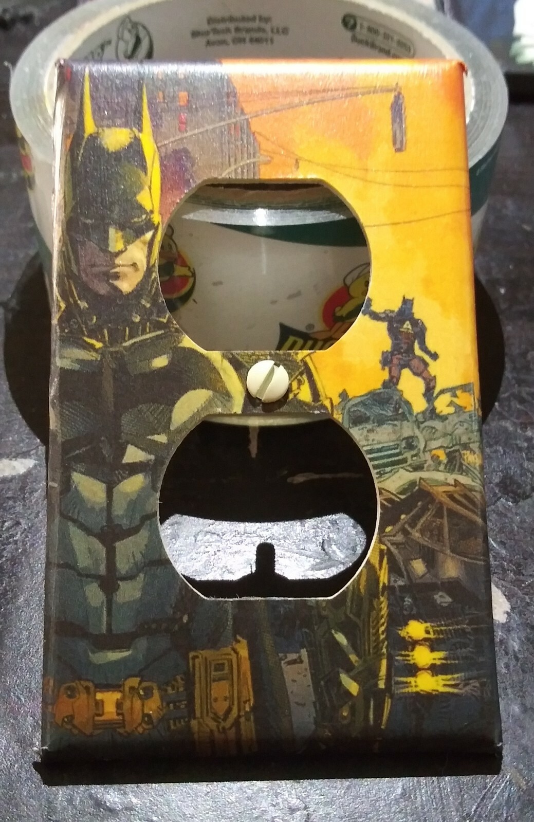 Custom Handmade Batman Orange Sky Electric Outlet Cover