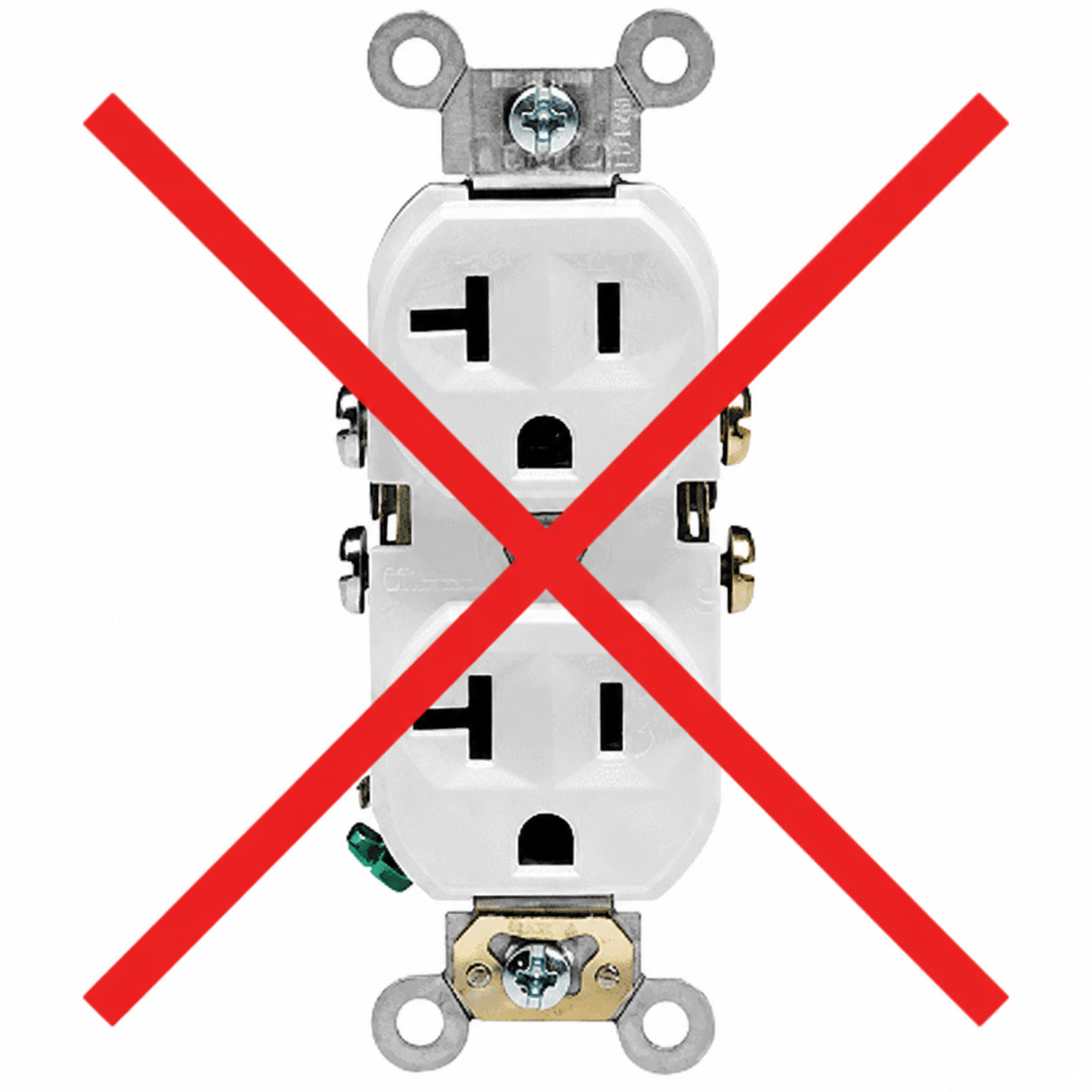 Glo Cover Lighted Wall Plate White Decorator Outlet GC-CDDO-W rectangle outlet