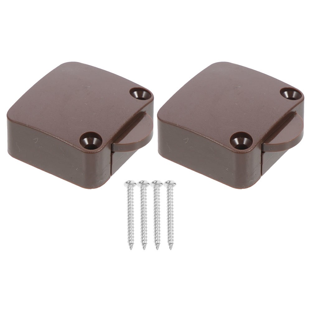 2Pcs Durable Door Switch for Cabinet Light on Off Coffee ABS Copper