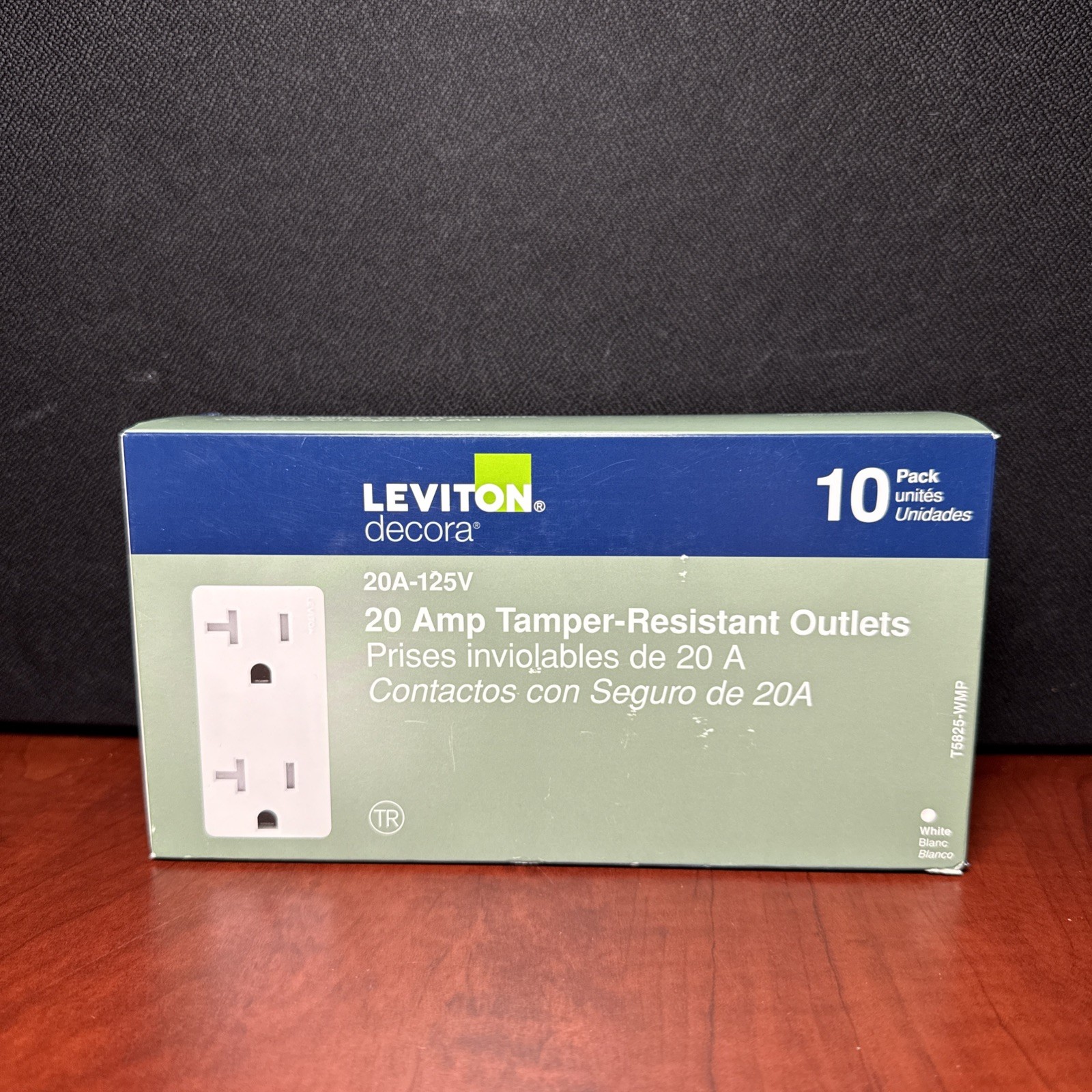 Leviton T5825-WMP Decora 20 Amp Tamper Resistant Duplex Outlet (10Pack) (6849)