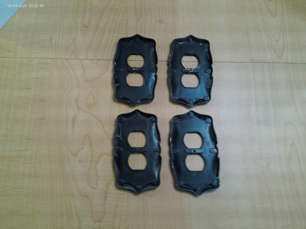 Lot of 4 Vintage Amerock Carriage House Antique Silver Outlet Covers
