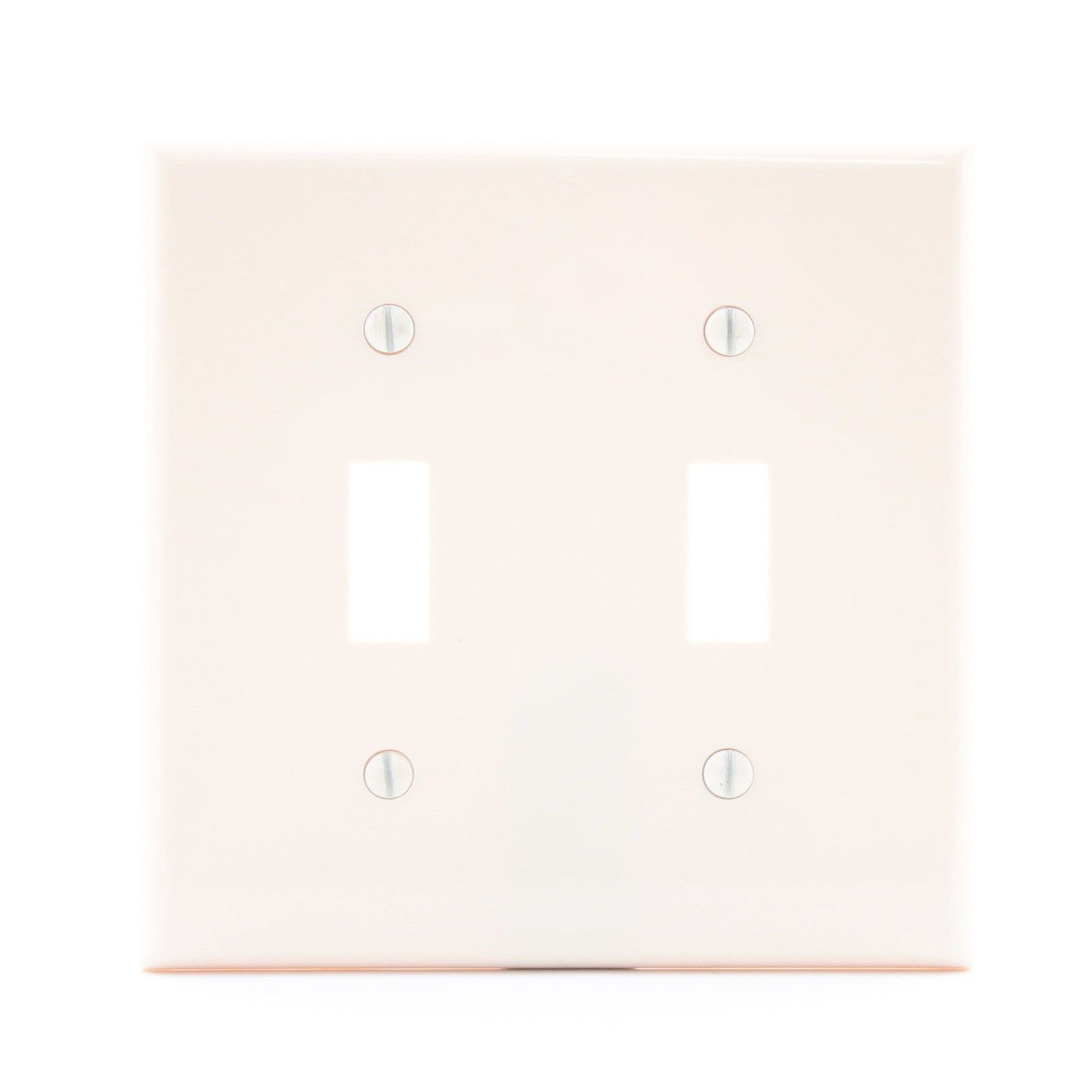 Preferred Industries H1002-ALM Almond 2-Gang Toggle Switch Nylon Wallplate 10pcs