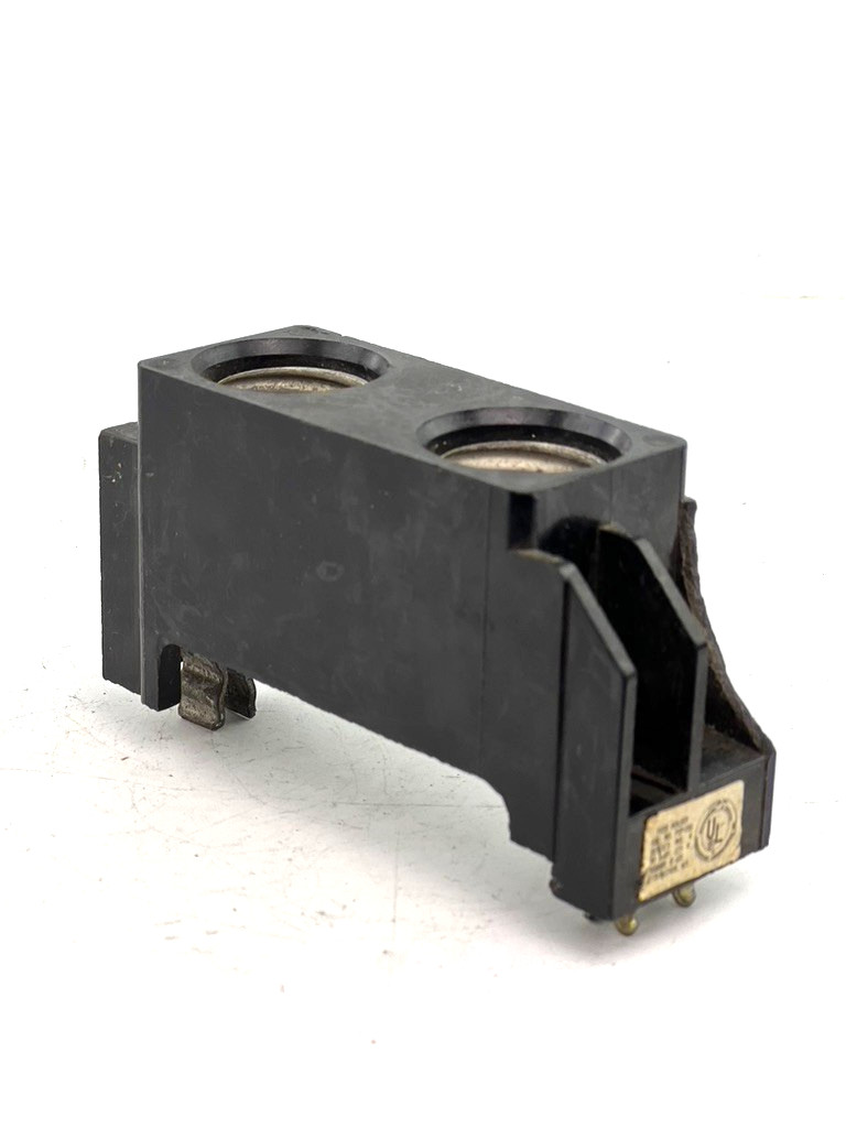 Square D FSP-130 Fuse Holder Block 30 Amp 125 Volts — Chipped & Missing Screw