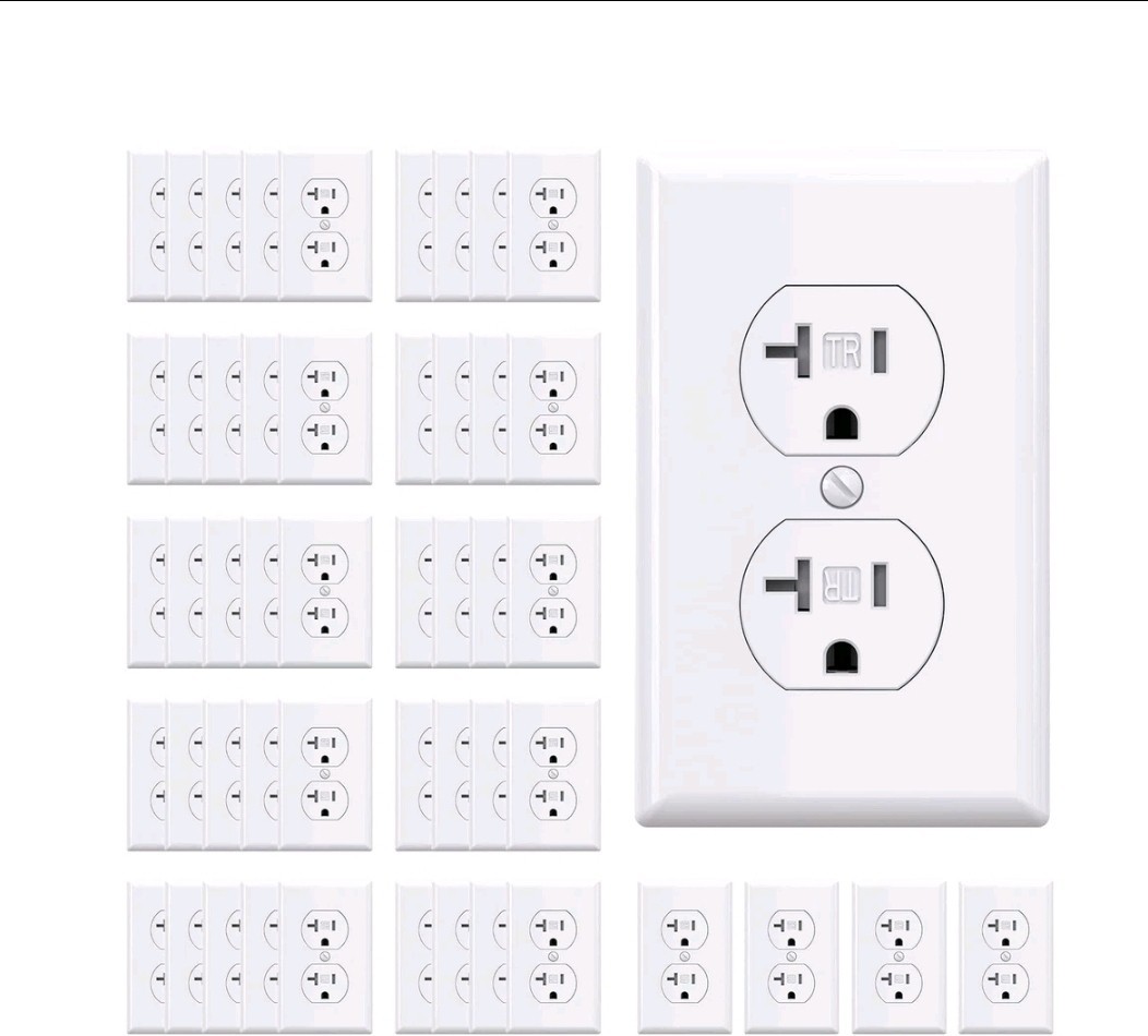 AIDA 20 Amps Outlets Duplex Electrical Receptacle Outlets,Tamper Resistant,He…