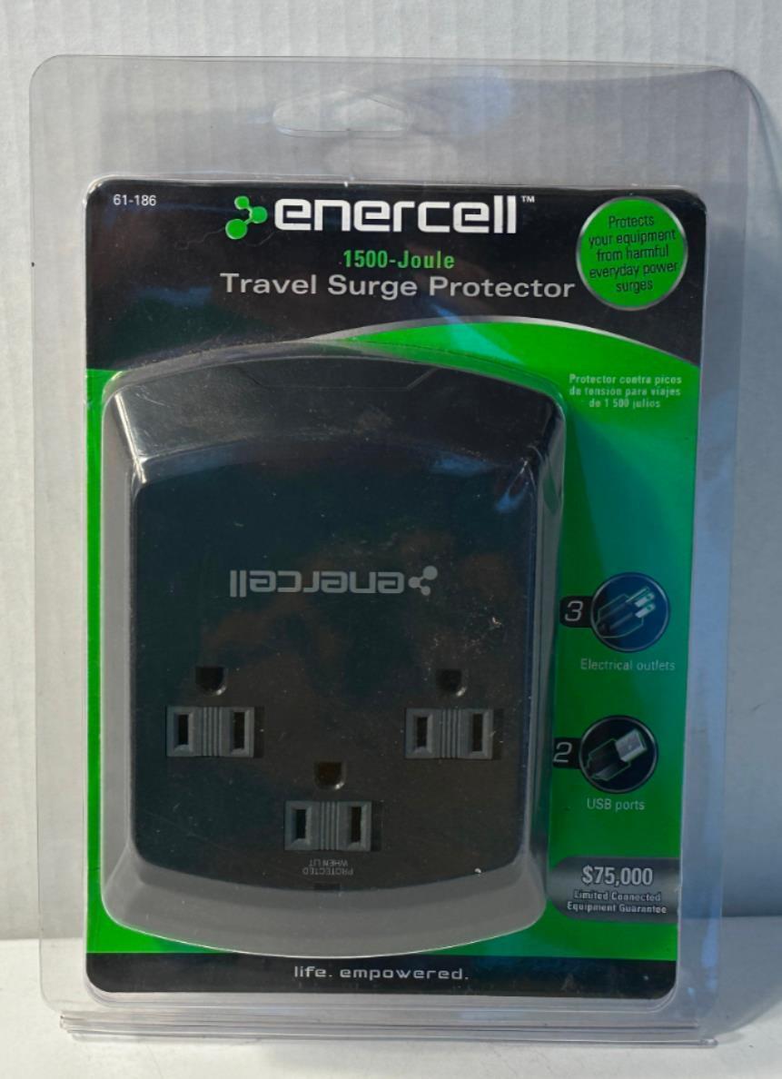 Enercell 1500 Joule Travel Surge Protector Brand New Sealed