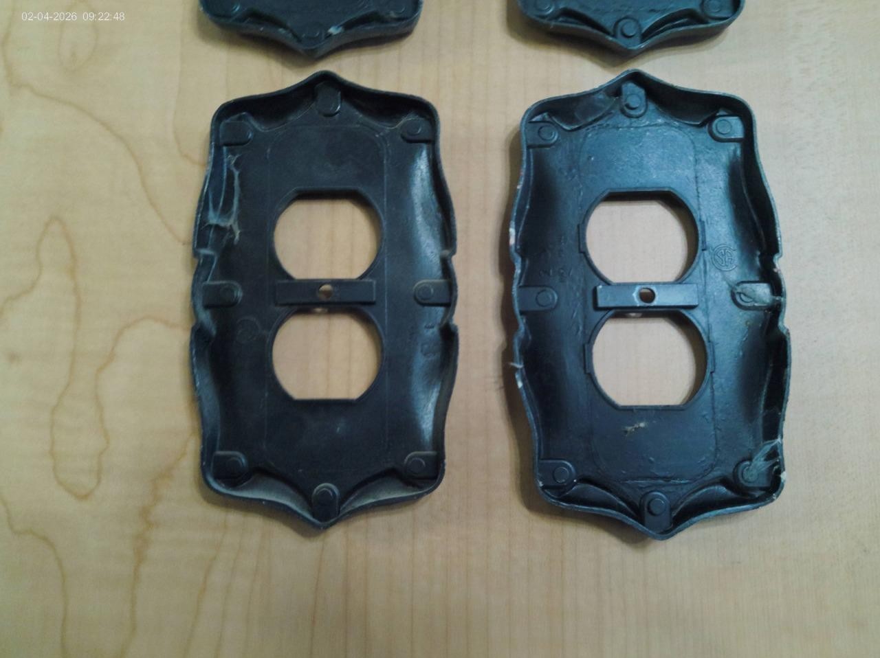 Lot of 4 Vintage Amerock Carriage House Antique Silver Outlet Covers