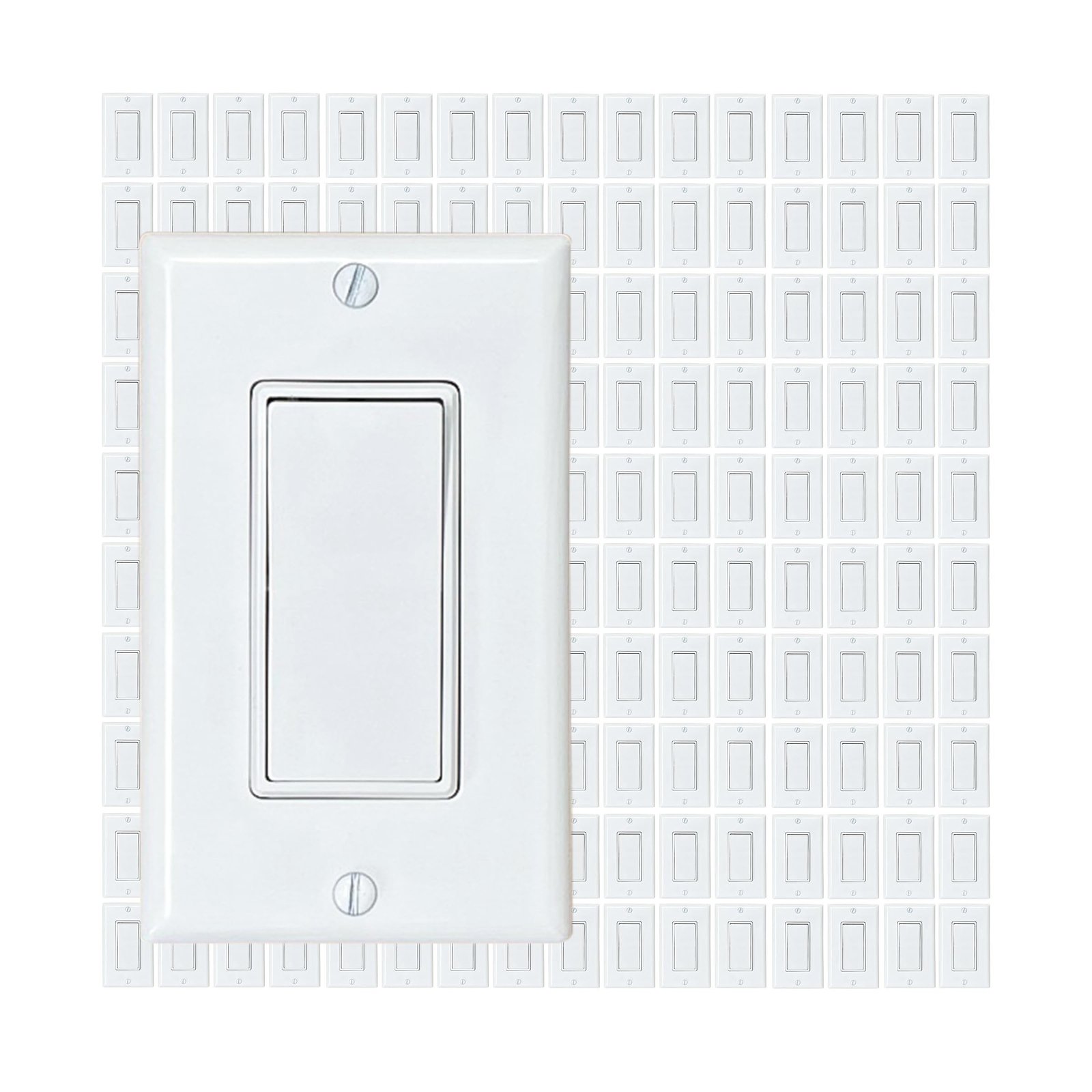 [160-Pack] PROCURU Wholesale Decorator Paddle Rocker Light Switch, Single Pol…