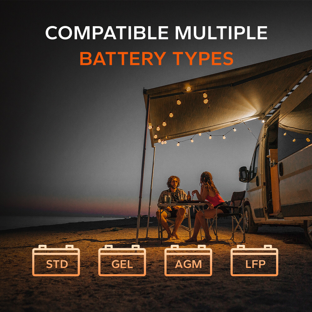 LiTime 12V 60A DC to DC Battery Charger for 12V LiFePO4 Lead-Acid SLA Gel AGM