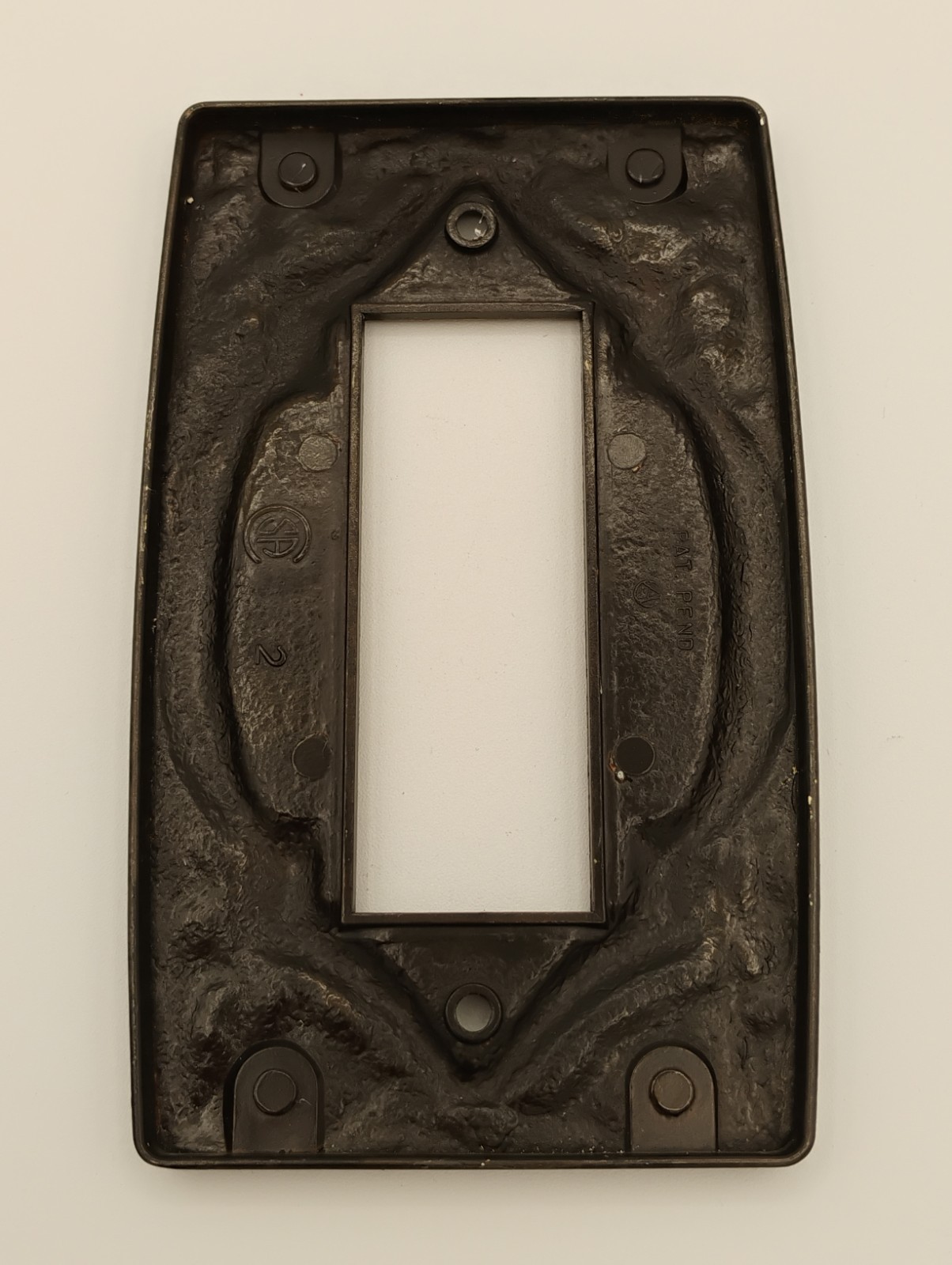 VTG Amerock Monterey Collection Antique Brass 1-Gang Rocker Light Switch Plate