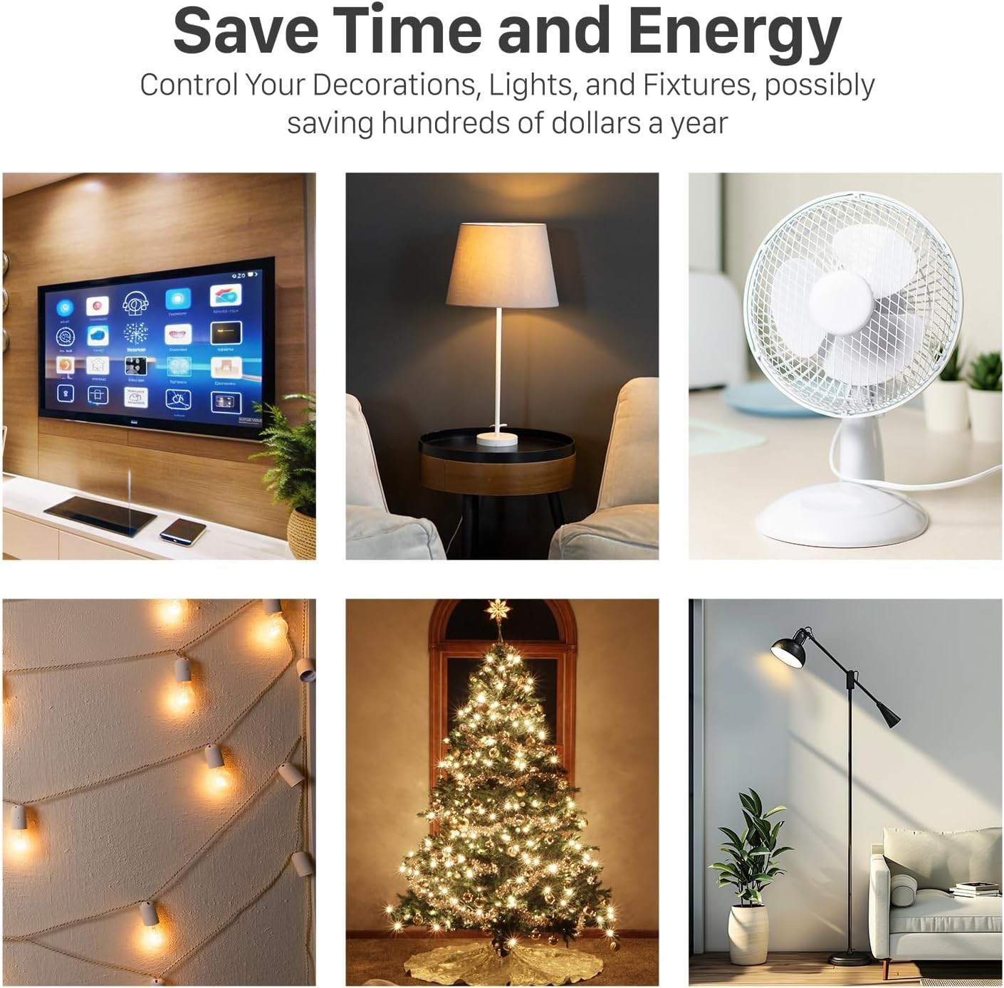 7 Day Digital LCD Electric Programmable Dual Outlet Plug In Clock Timer Switch