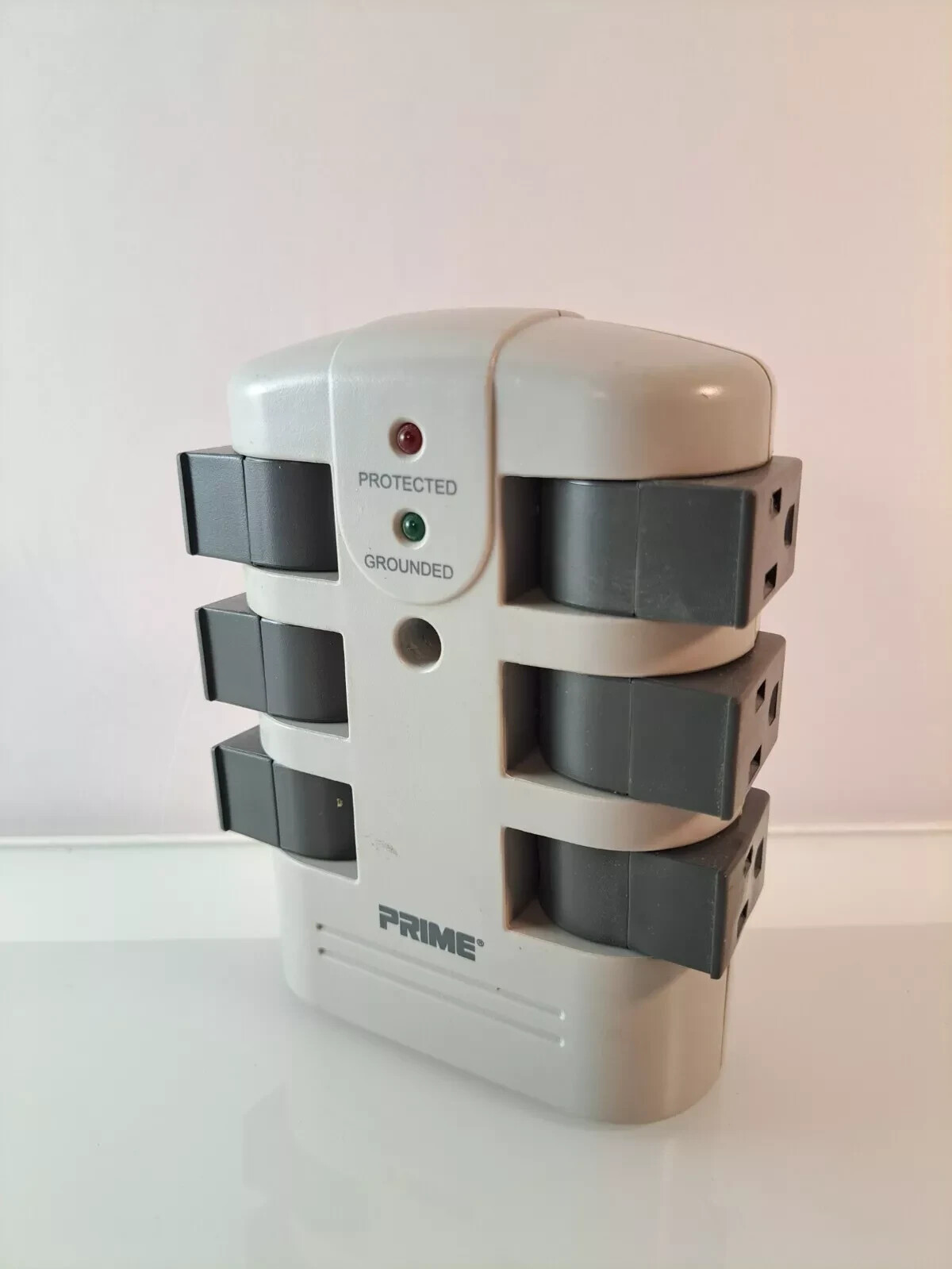 6-Pack Prime PB503105 Rotating 6-Outlets 120V/15A/60Hz/1800W/2160J Surge Protect