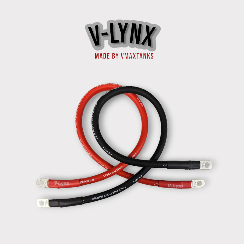 Pair of 4 AWG Gauge Red and Black 100% Copper Battery Inverter Cables Solar RV
