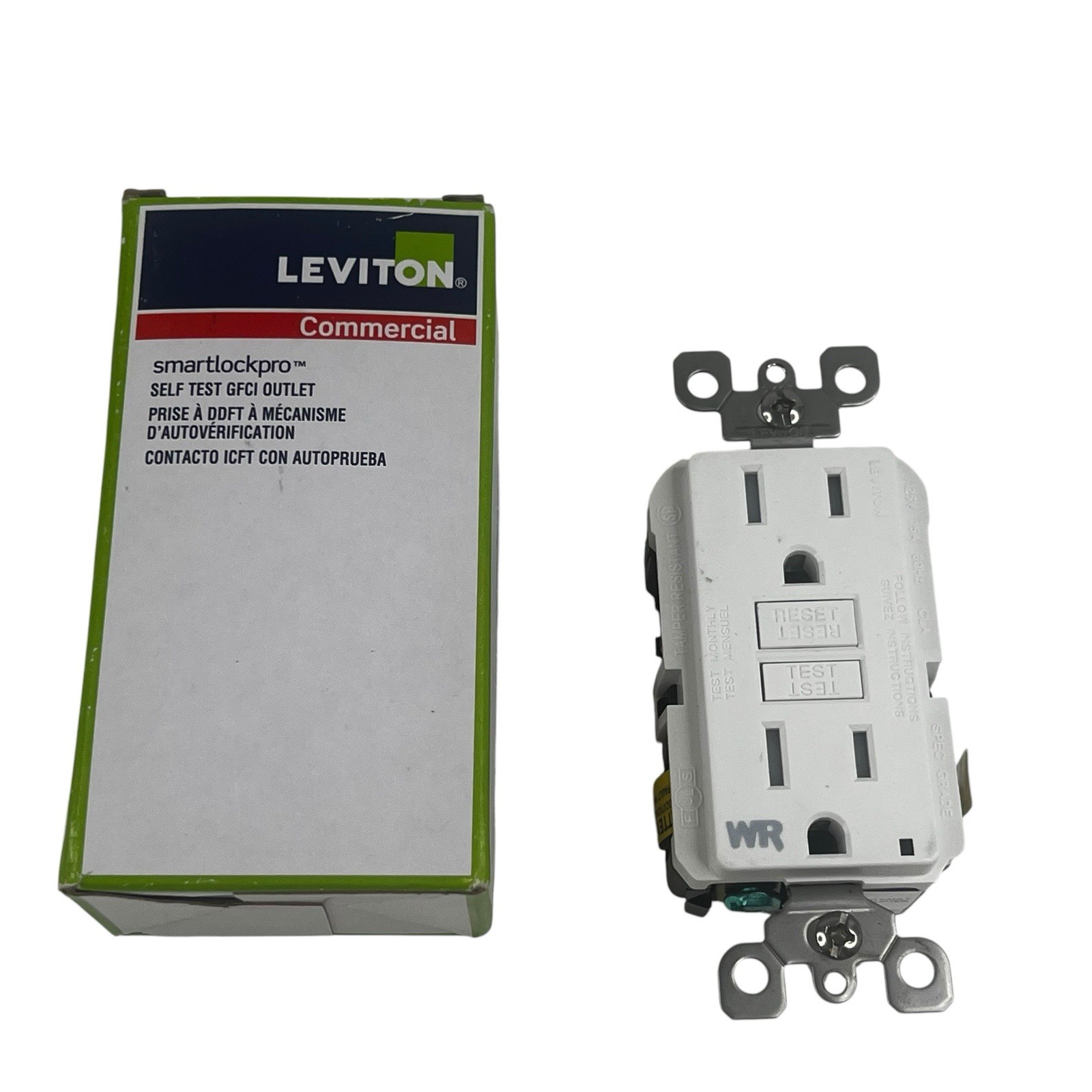 Leviton GFWT1-W Self-Test SmartlockPro Slim GFCI Weather-Resistant Receptacle