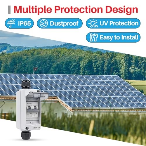 Solar Panel Disconnect Switch 30 Amp,1000V DC Miniature Circuit 30Amp DC1000V