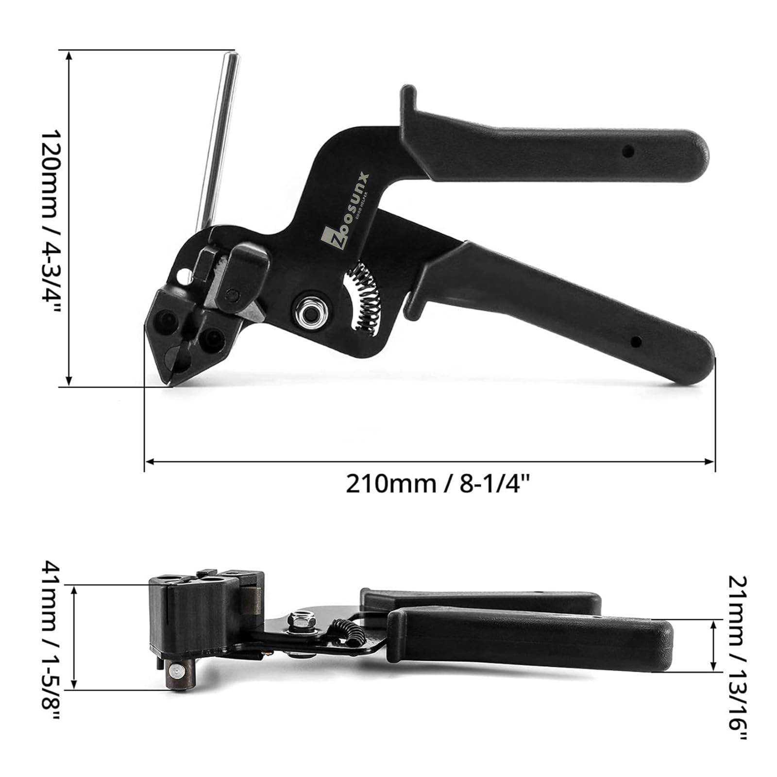 Metal Zip Ties & Cable Tie Gun Set, 100PCS 6 Inch 304 Stainless Steel Heavy…