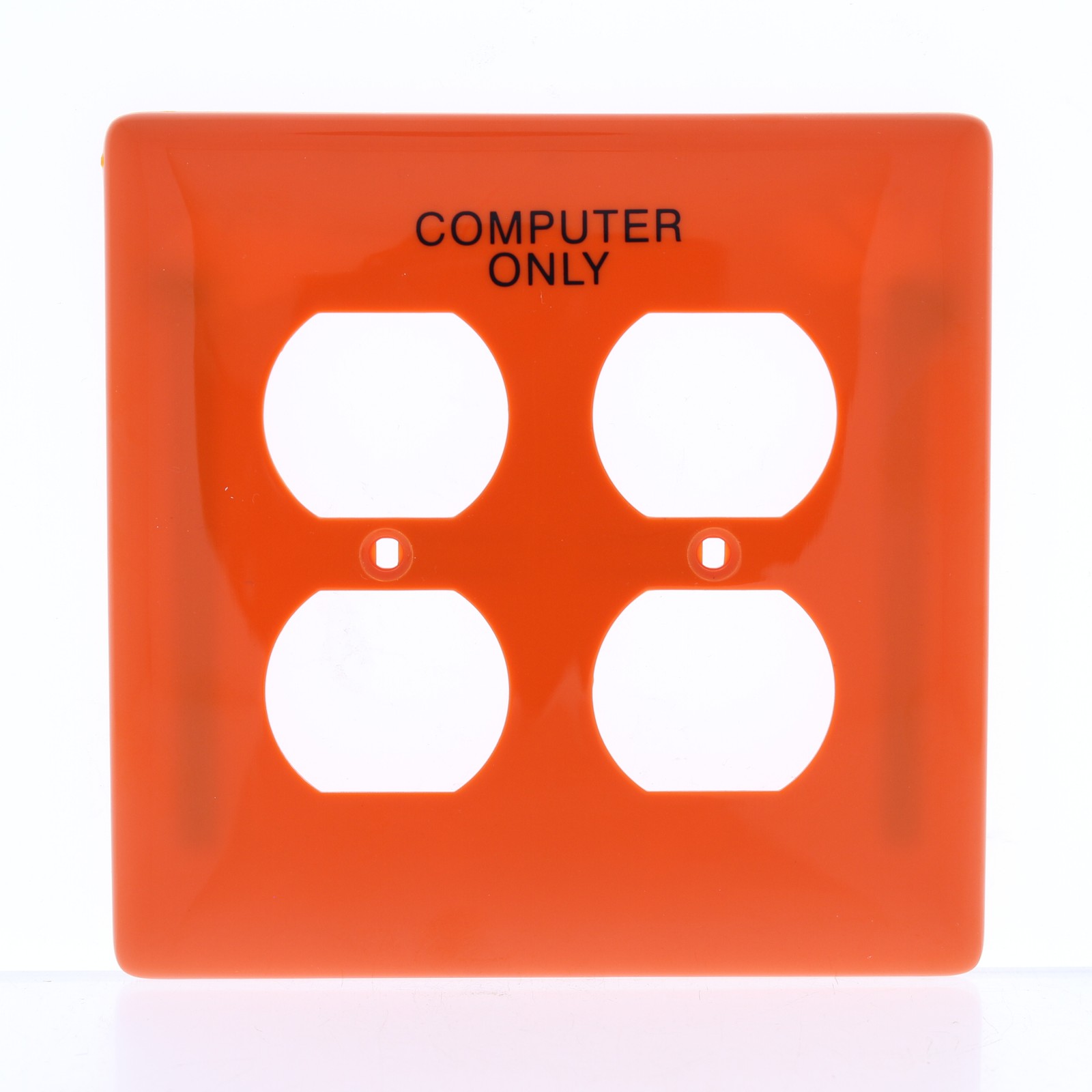 Hubbell NPJ82CO Orange Computer Only 2-Gang Receptacle Mid-size Nylon Cover 25pc