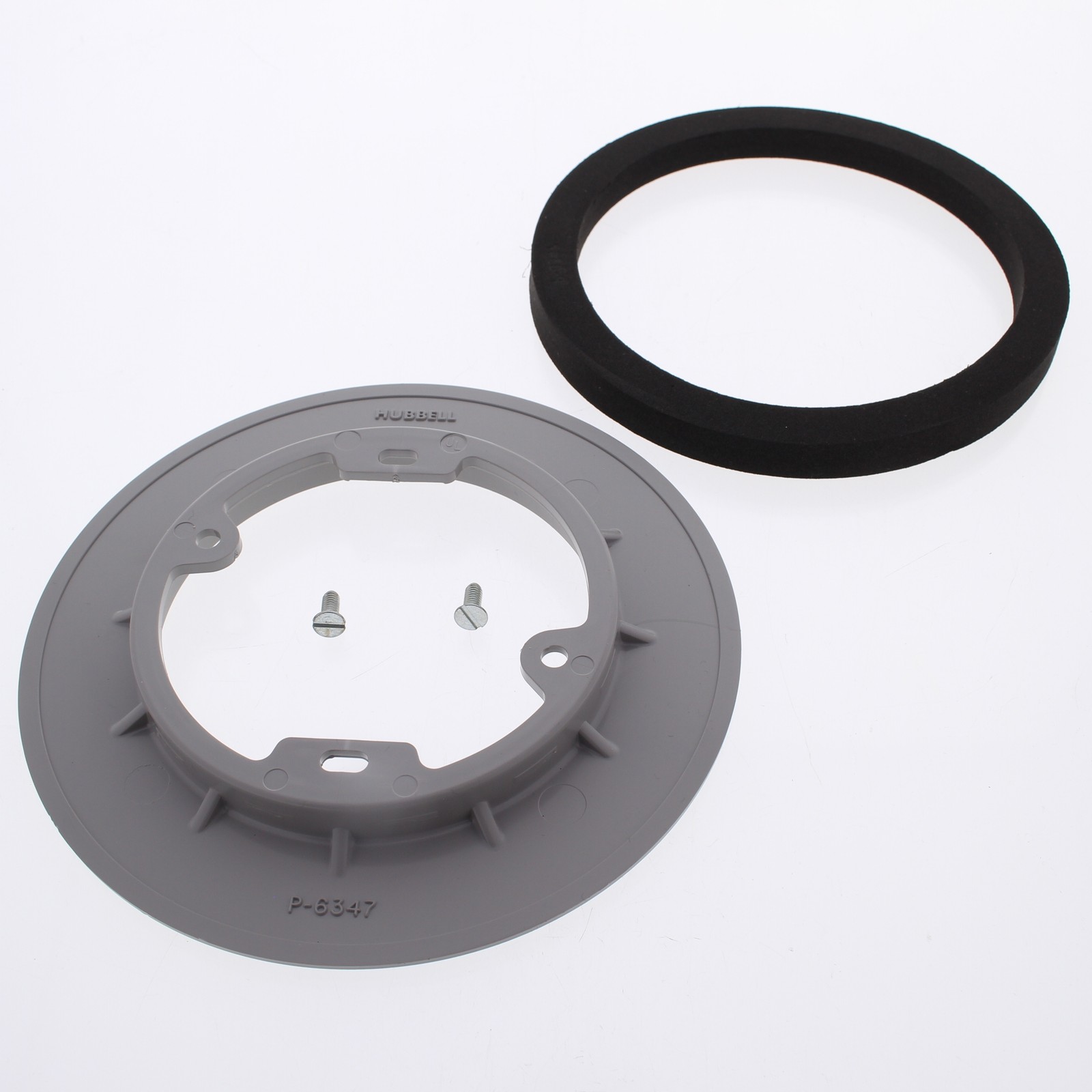 Hubbell Gray Scrubshield Carpet Flange for Floor Box 6-1/4″ Dia PFBFGYA