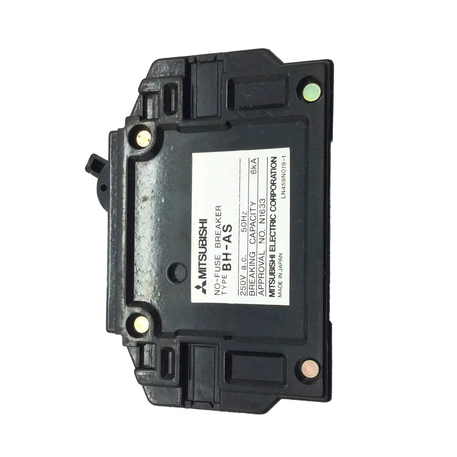 Mitsubishi No-Fuse Circuit Breaker 1P 1A 250VAC 50Hz 6kA BH-AS