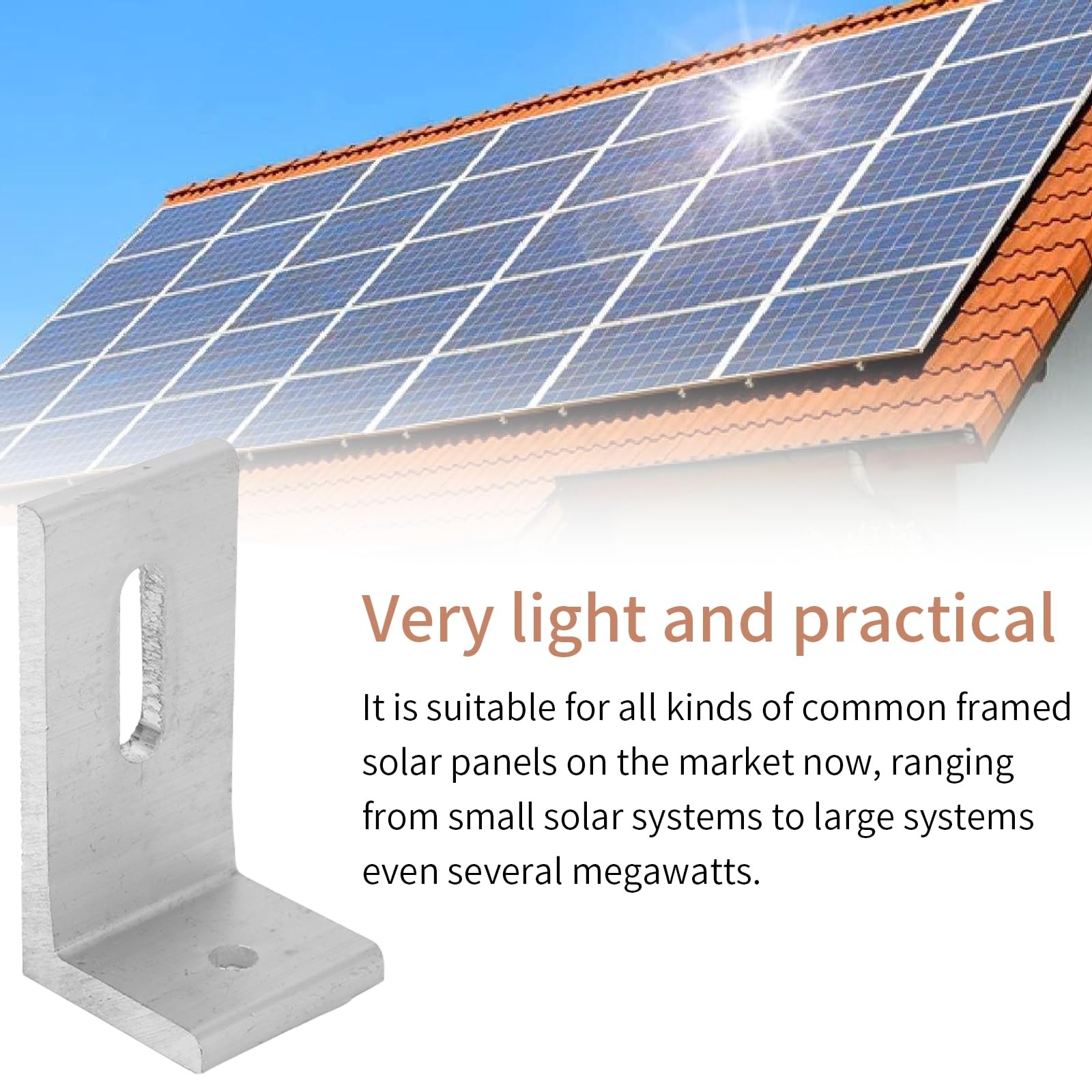 L Foot Solar Mount,Aluminum Alloy Photovoltaic Solar Panel Mounting L Bracket…