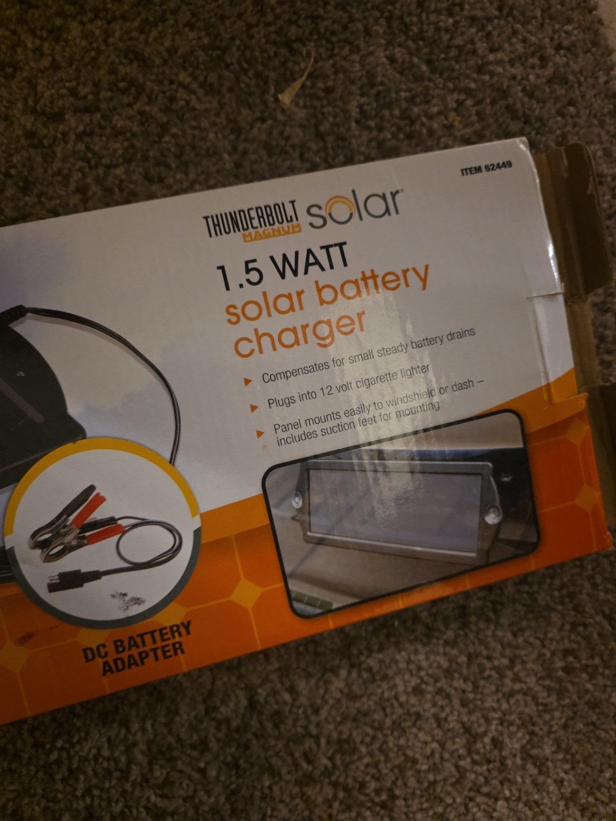 Thunderbolt Magnum Solar 1.5 Watt Solar Battery Charger Suitable For All 12V DC