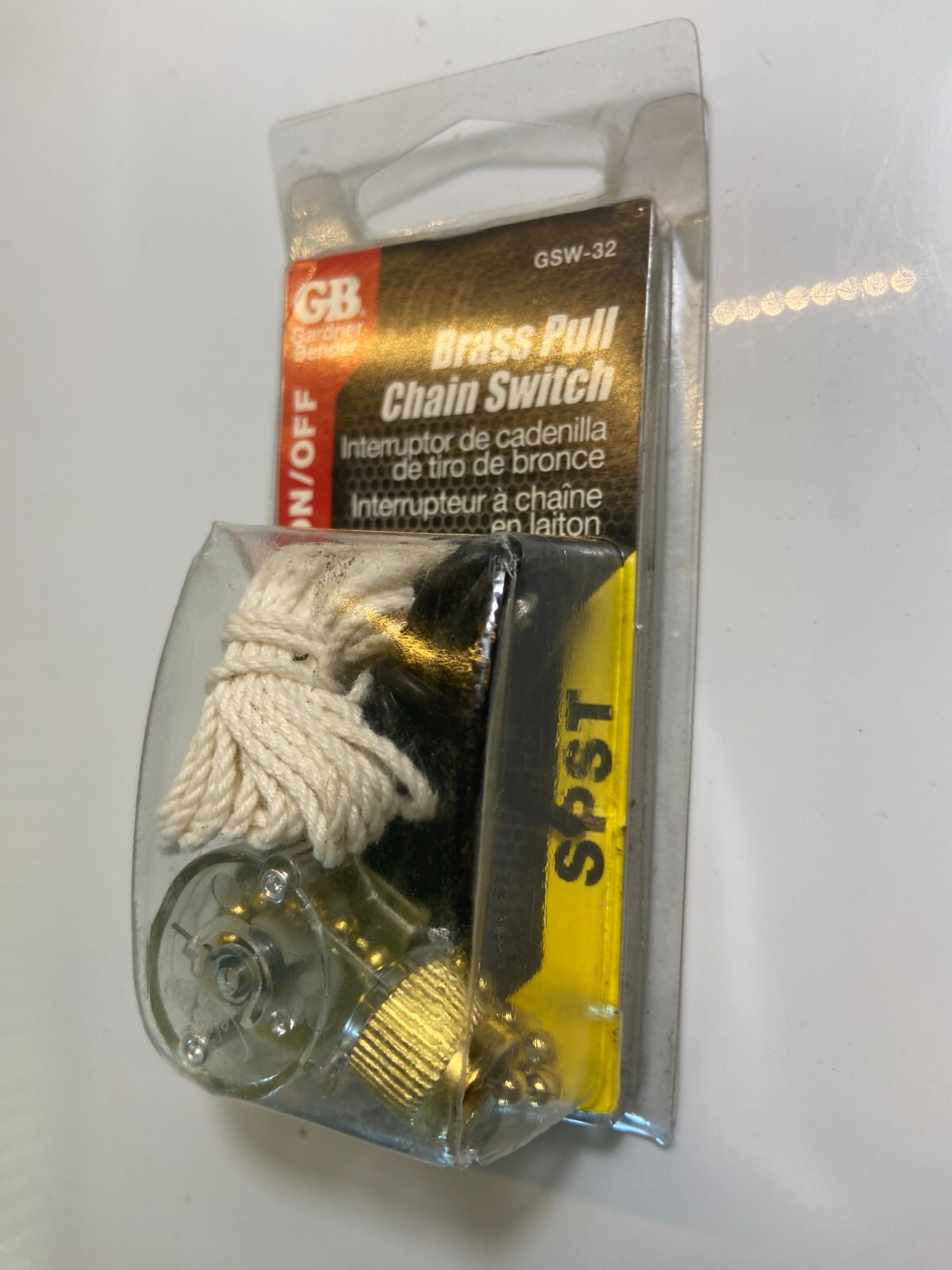 Pull Chain Switch SPST For Fans & Lights On-Off 6-Amps 125-Volts NEW-IN-PACKAGE